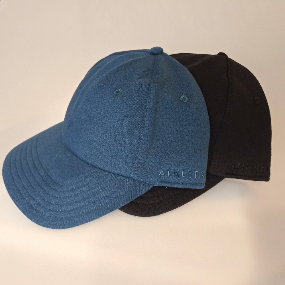 Athleta Teal and Black Cap Set